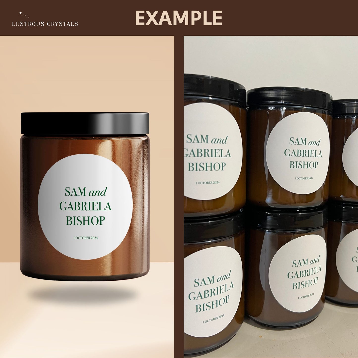 Wholesale Custom Amber Candles | Event, Corporate, Wedding & More.