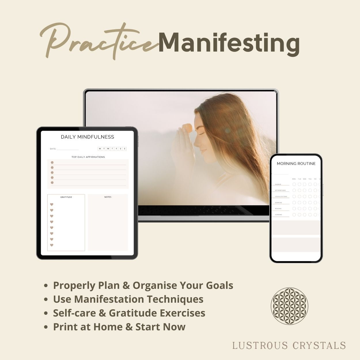 Printable Manifestation Planner & Workbook (86 Pages)