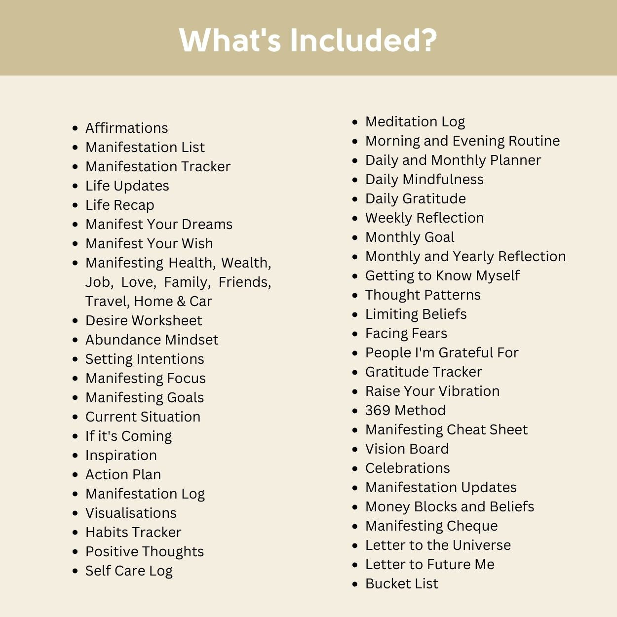 Printable Manifestation Planner & Workbook (86 Pages)
