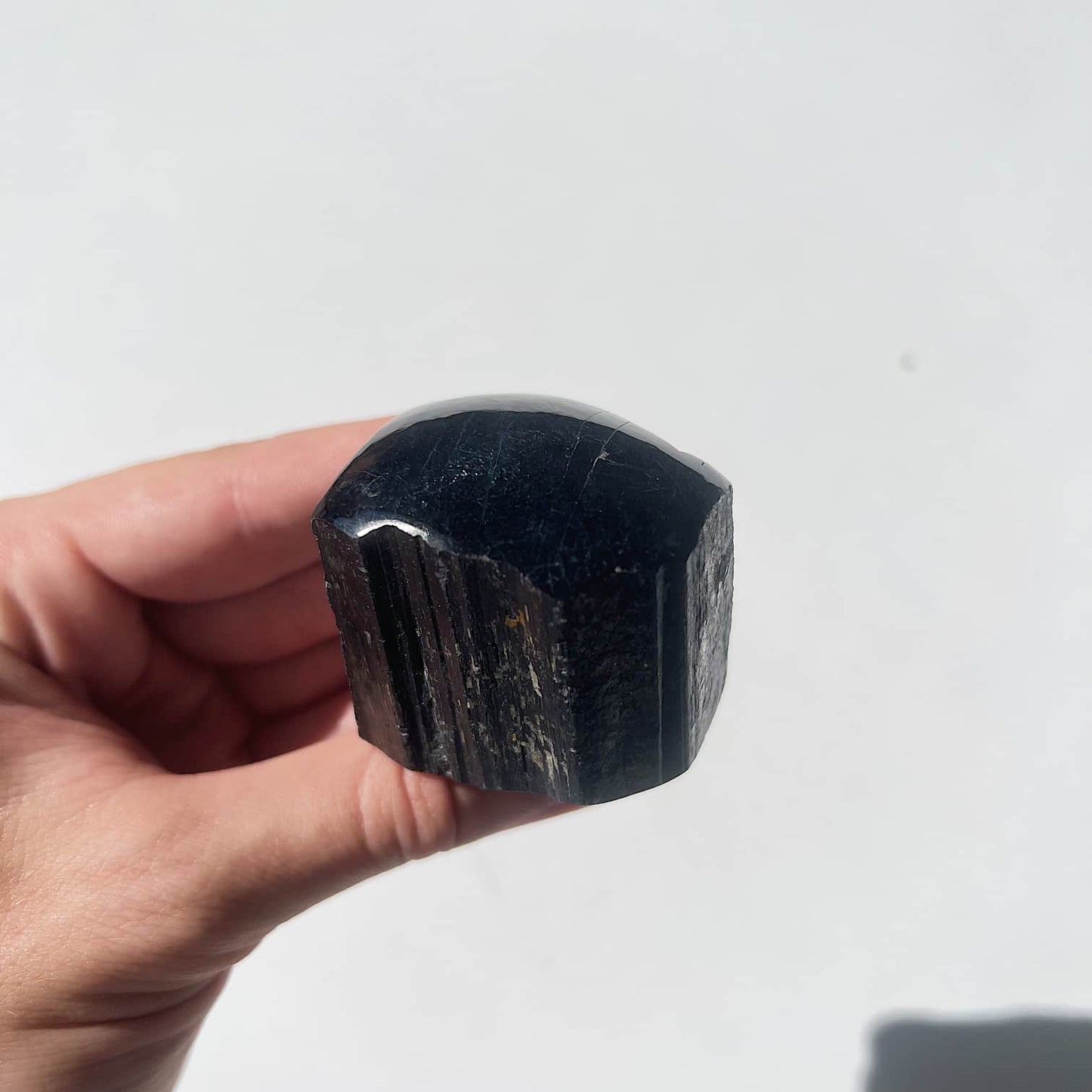 Semi-polished Black Tourmaline | #V11