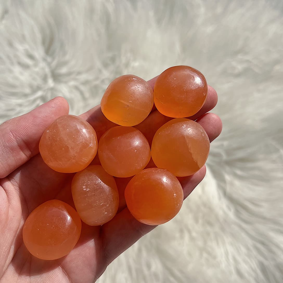 Orange Selenite Tumble (Purity/Honesty)