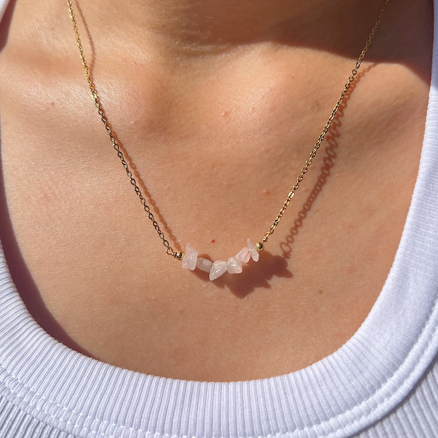 Minimal Gold Chip Necklaces