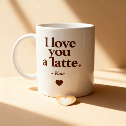 I Love You a Latte – Custom Gifting Mug