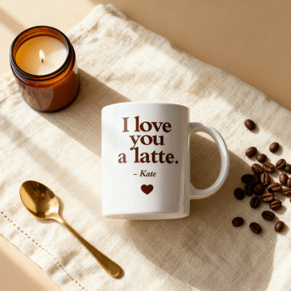 I Love You a Latte – Custom Gifting Mug