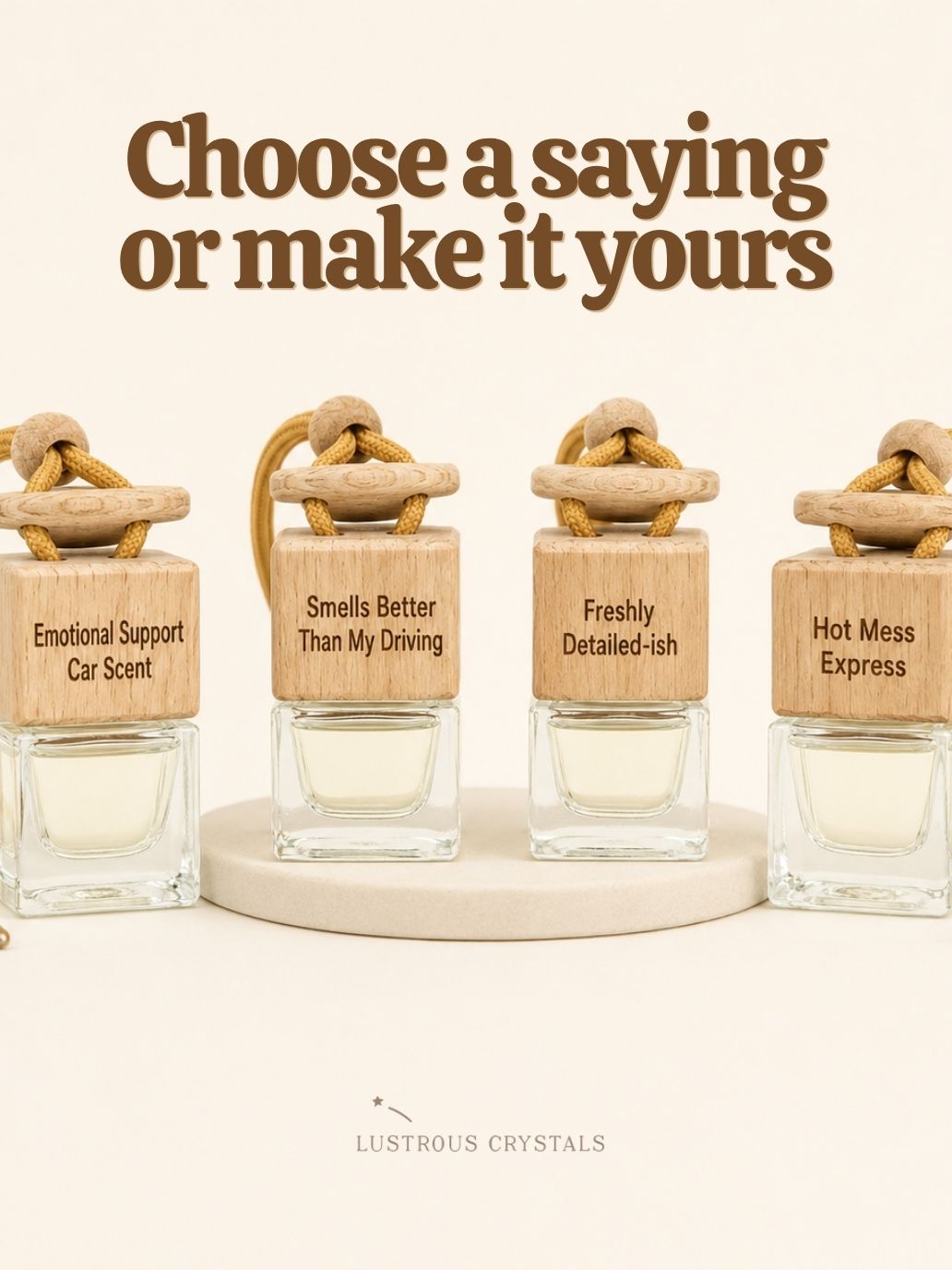 Funny Car Diffuser | Personalised Wooden Car Air Freshener