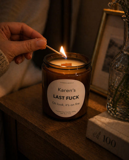 Personalised 'Last F##K' | Funny Soy Candle