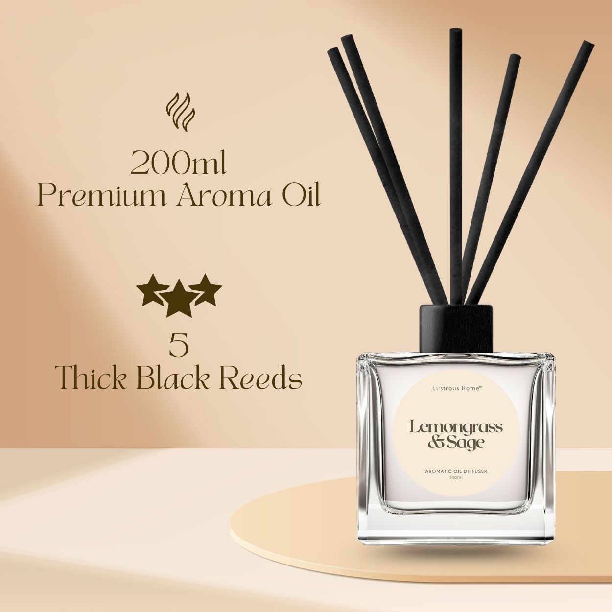 Lemongrass & Sage Aromatic Reed Diffuser (200ml)