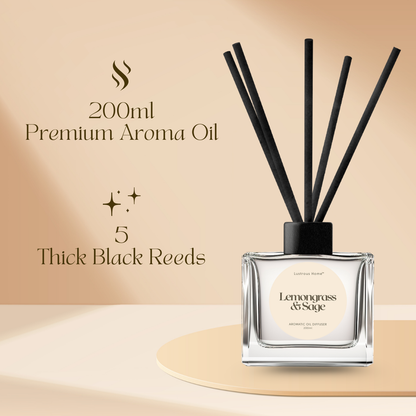 Lemongrass & Sage Aromatic Reed Diffuser (140ml)