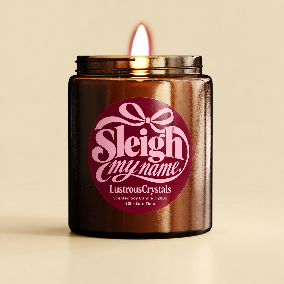 Sleigh My Name | Christmas Candle