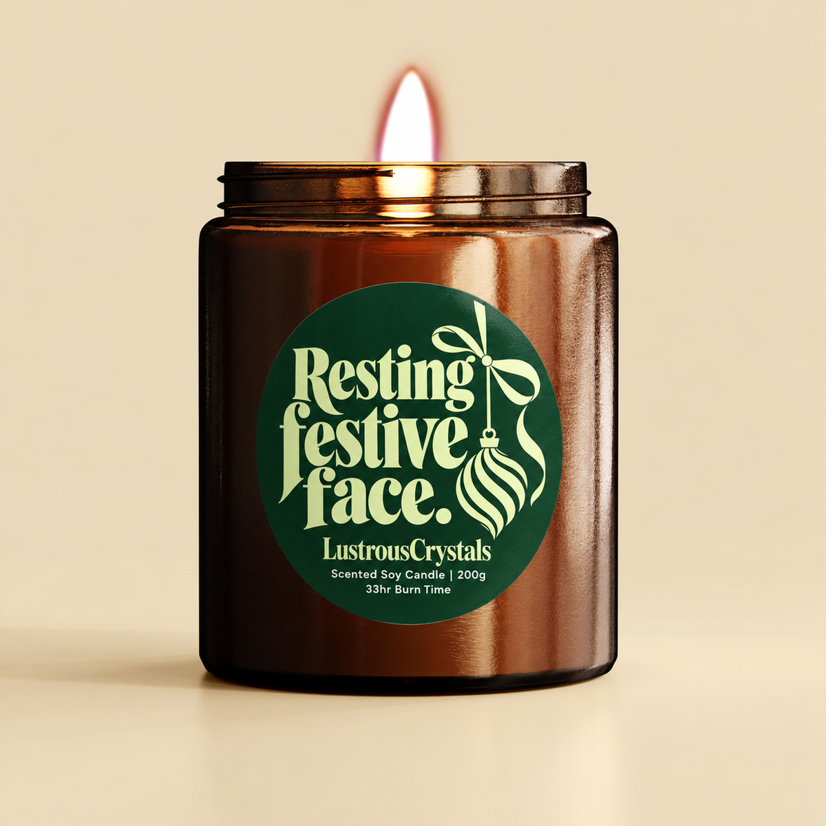 Resting Festive Face | Christmas Candle