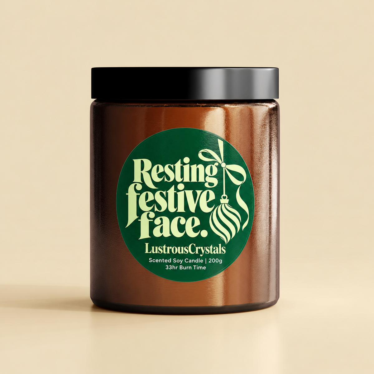 Resting Festive Face | Christmas Candle
