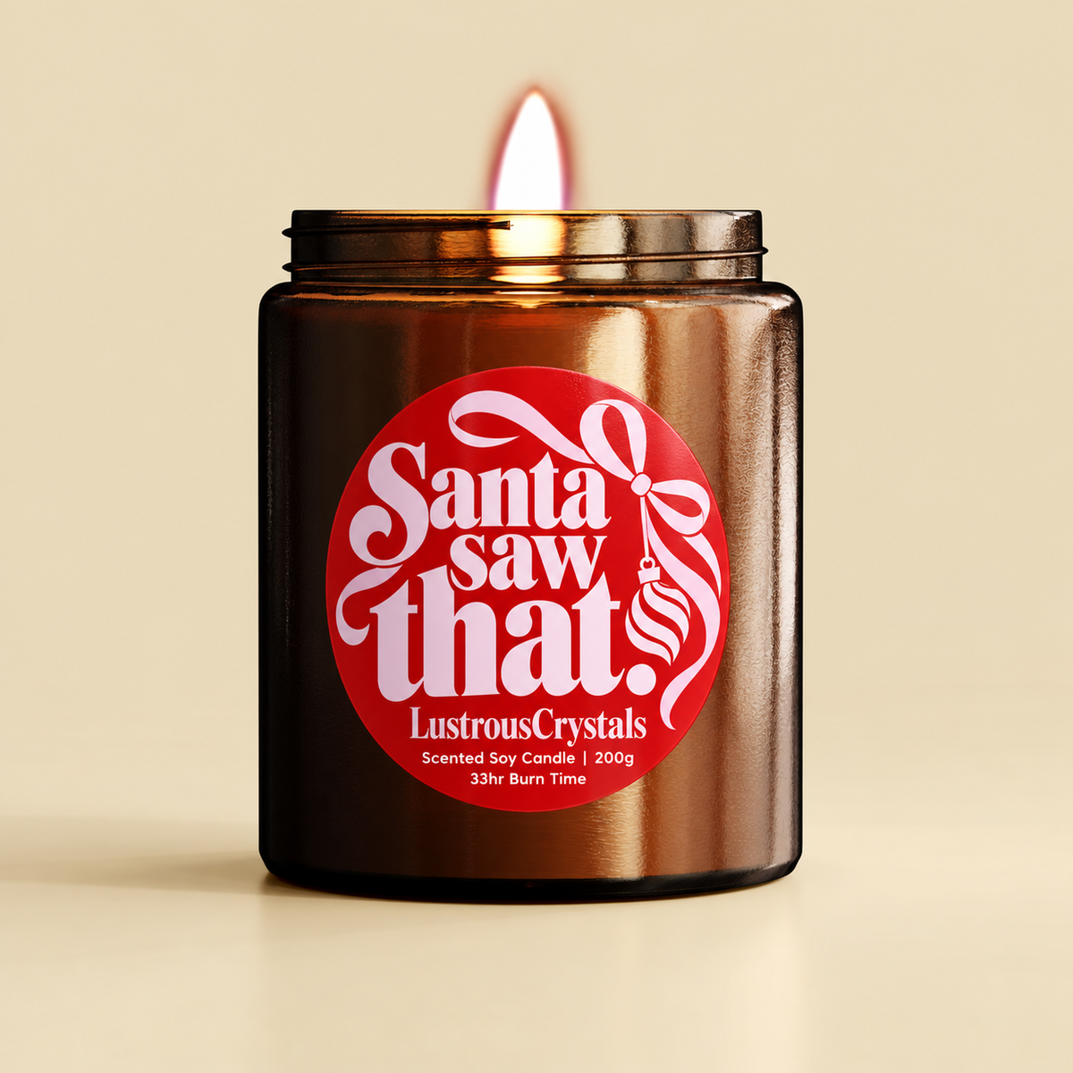 Santa Saw That | Christmas Candle