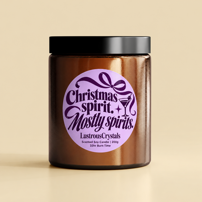 Christmas Spirit Mostly Spirits | Christmas Candle
