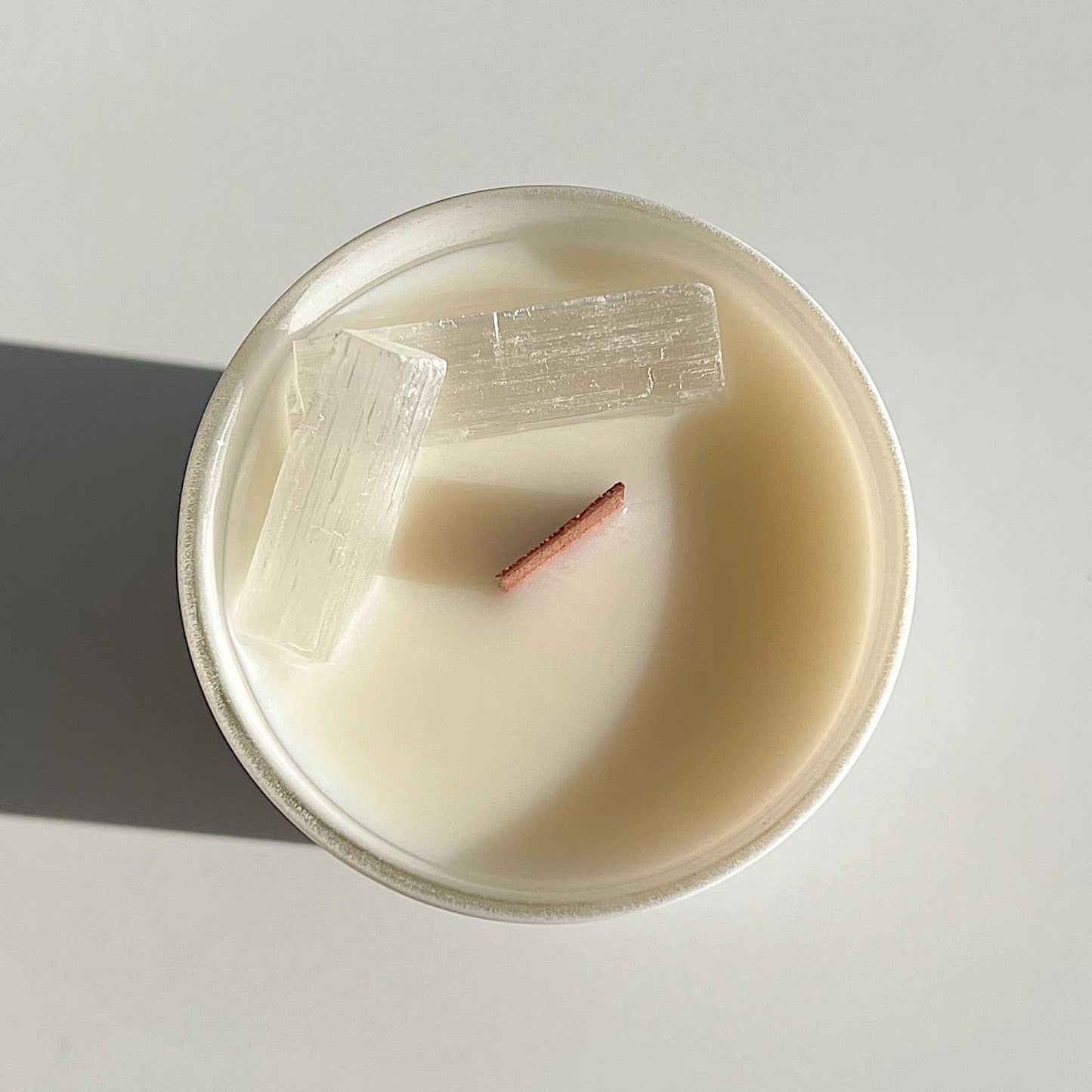 Selenite Crystal Candle