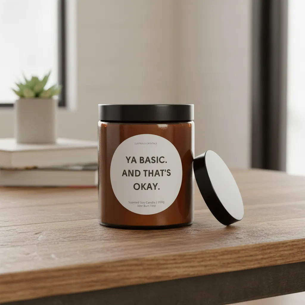 'Ya Basic. And That's Okay.' | Funny Soy Candle