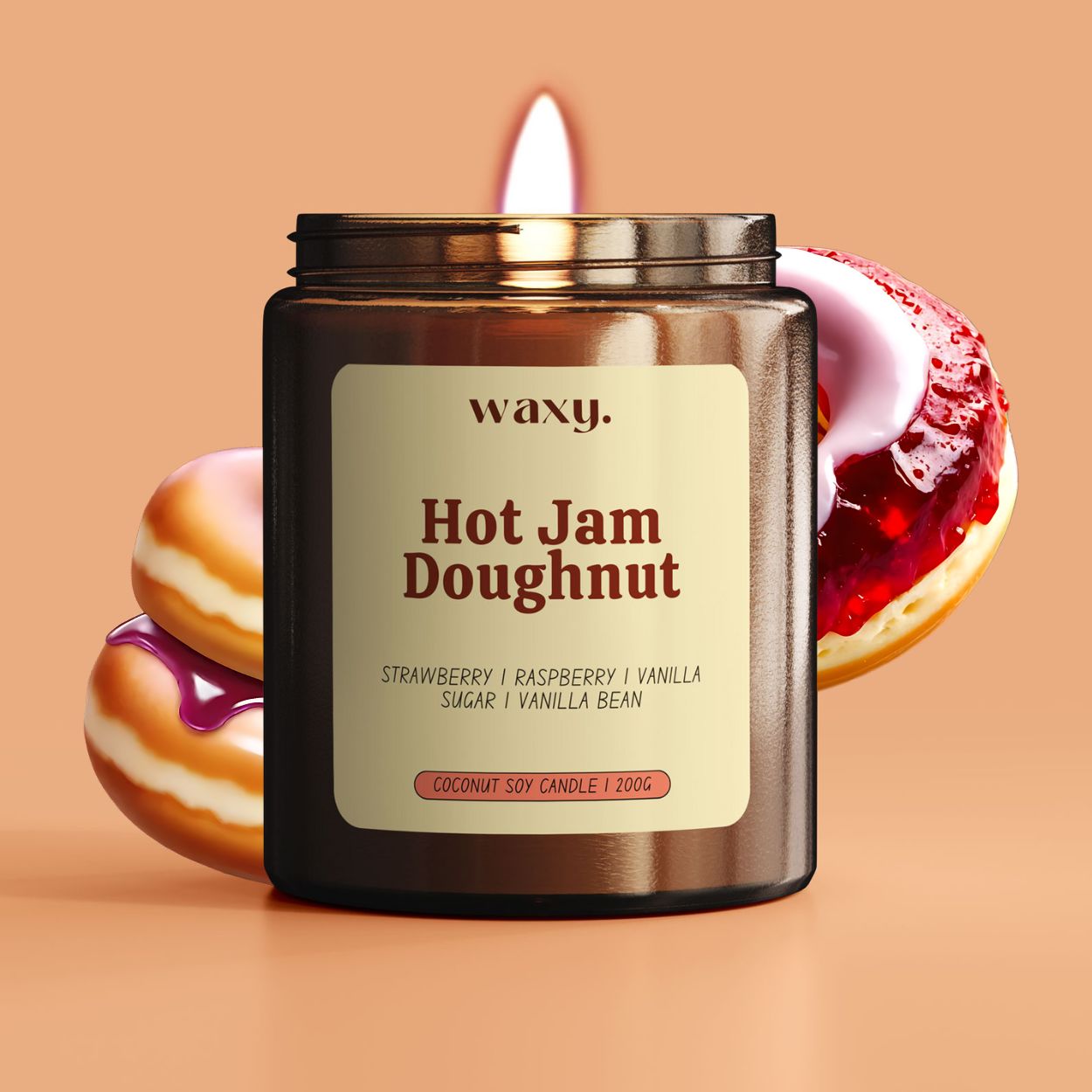 Hot Jam Doughnut | 200g Candle