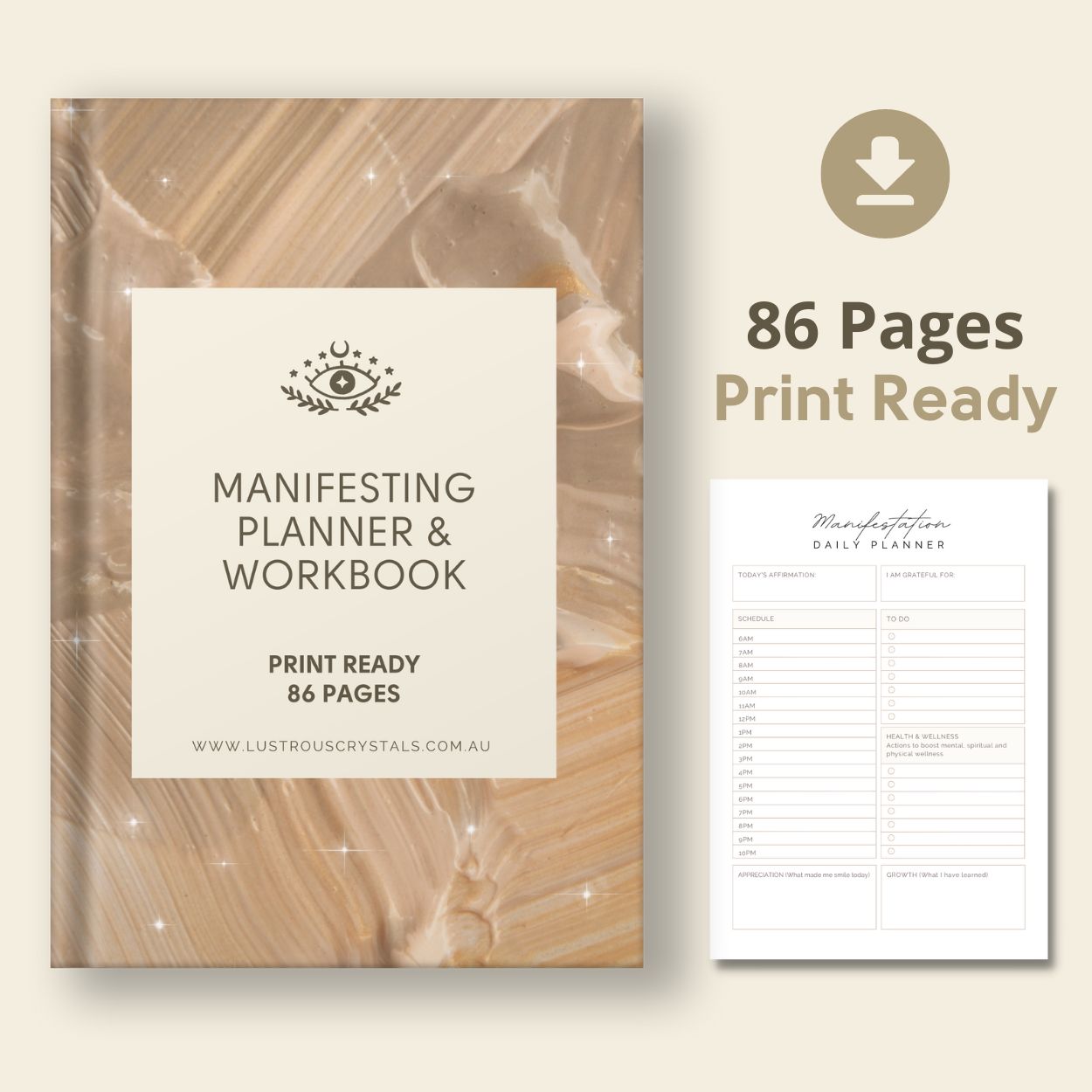 Printable Manifestation Planner & Workbook (86 Pages)