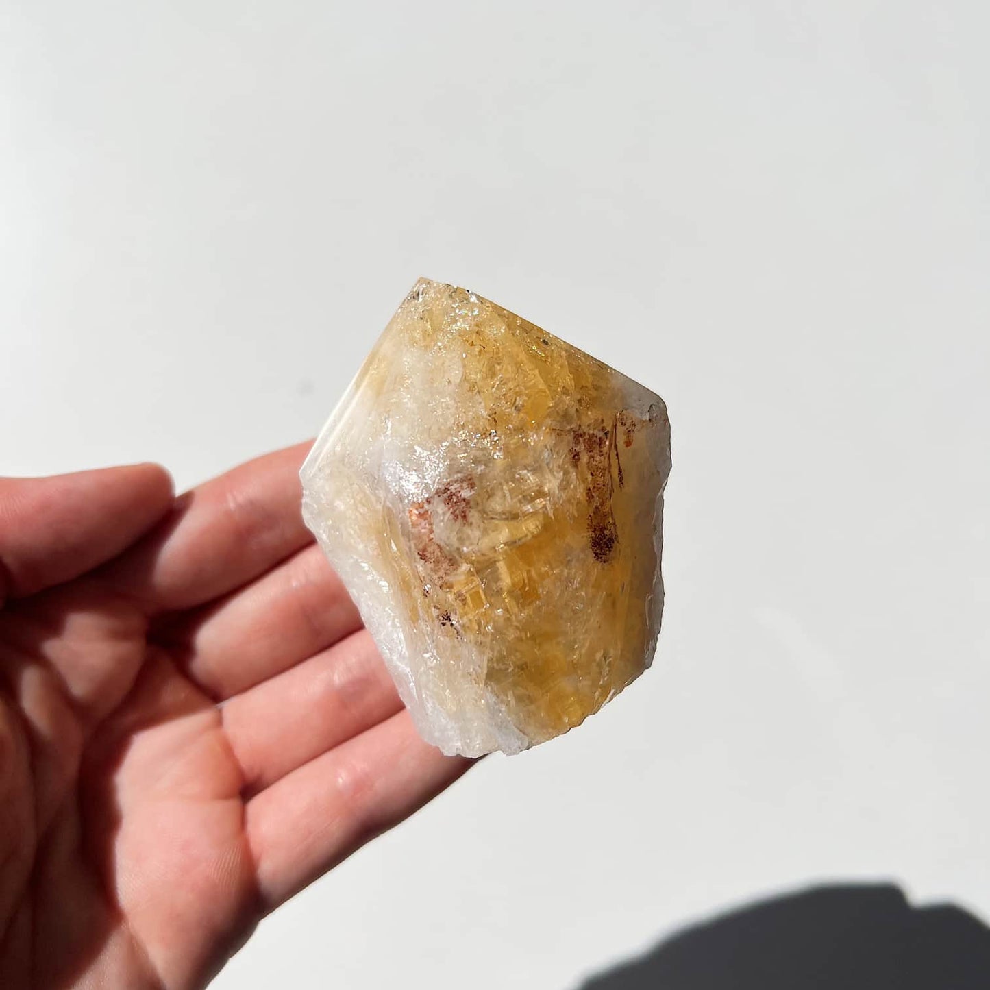 Citrine Semi-polished Standing Point - #C8