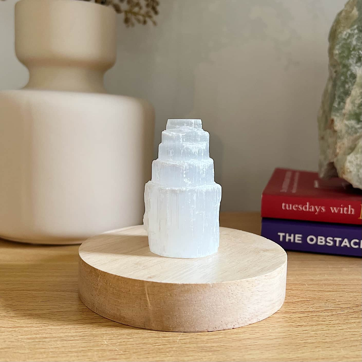 Selenite Cleansing Tower Lamp