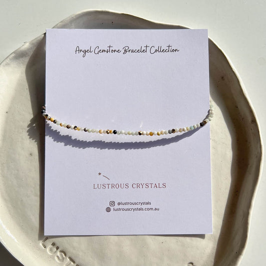 Amazonite Angel Bracelet | Mini Faceted Gemstone Jewellery