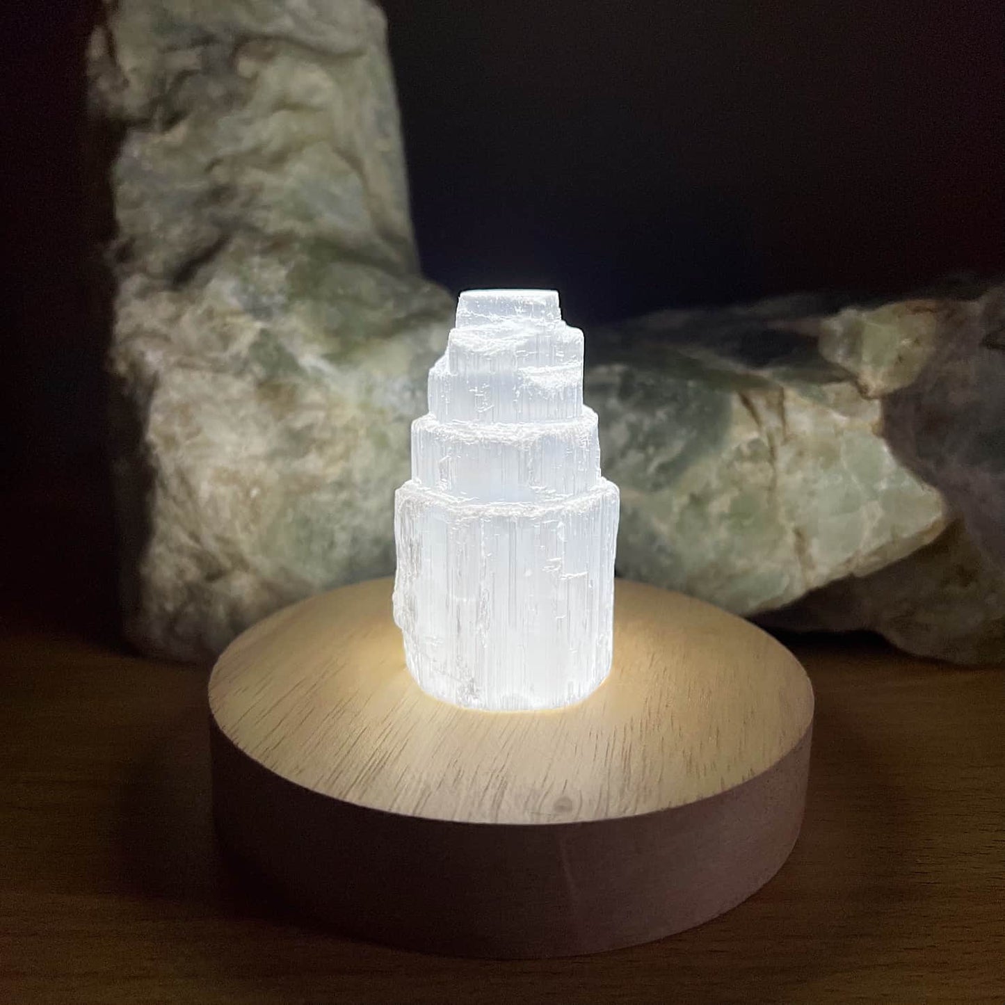 Selenite Cleansing Tower Lamp