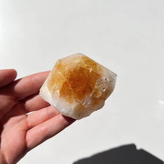 Citrine Semi-polished Standing Point - #C10