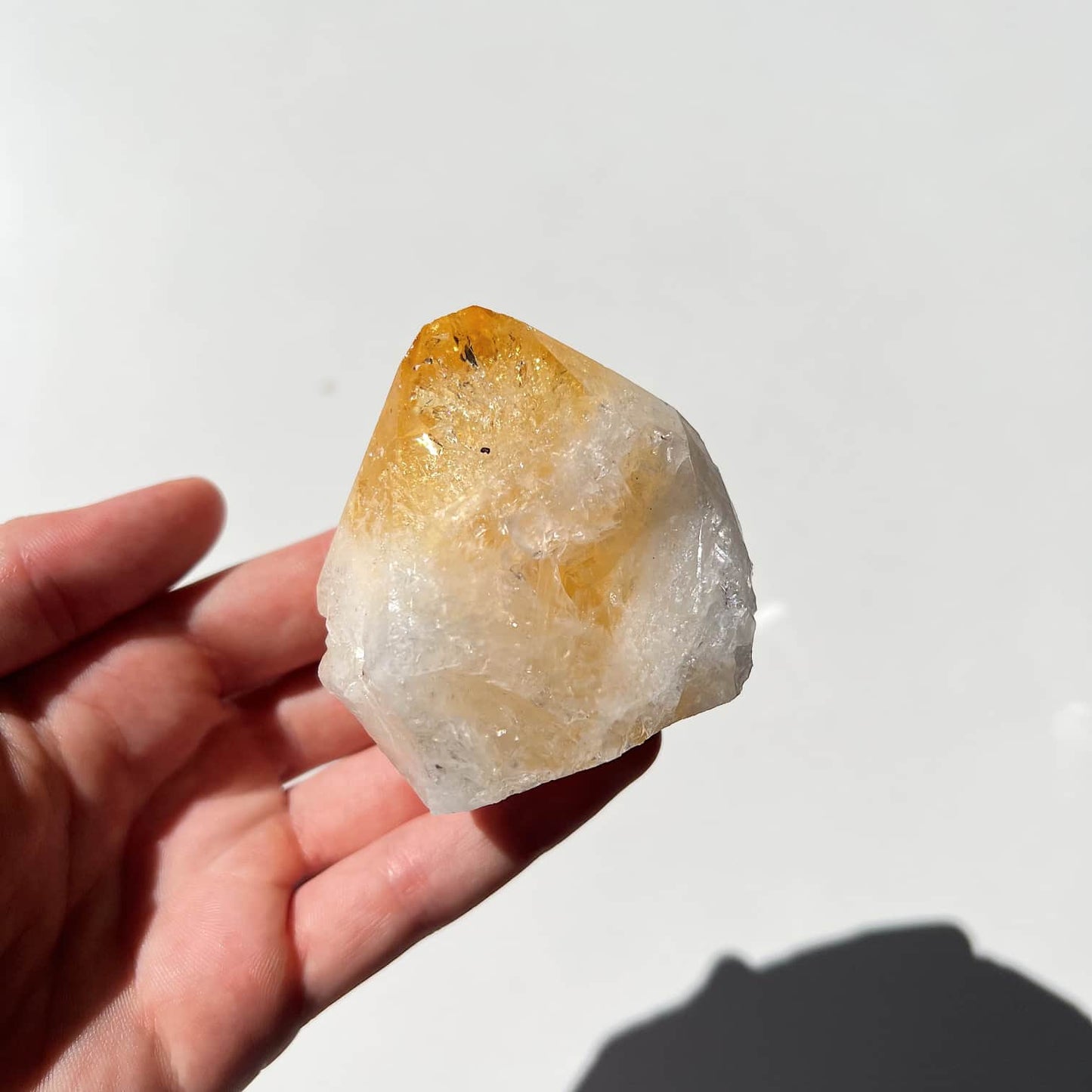 Citrine Semi-polished Standing Point - #C7