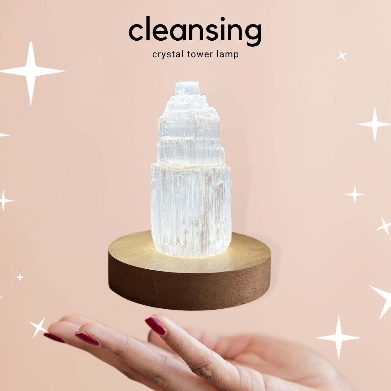 Selenite Cleansing Tower Lamp